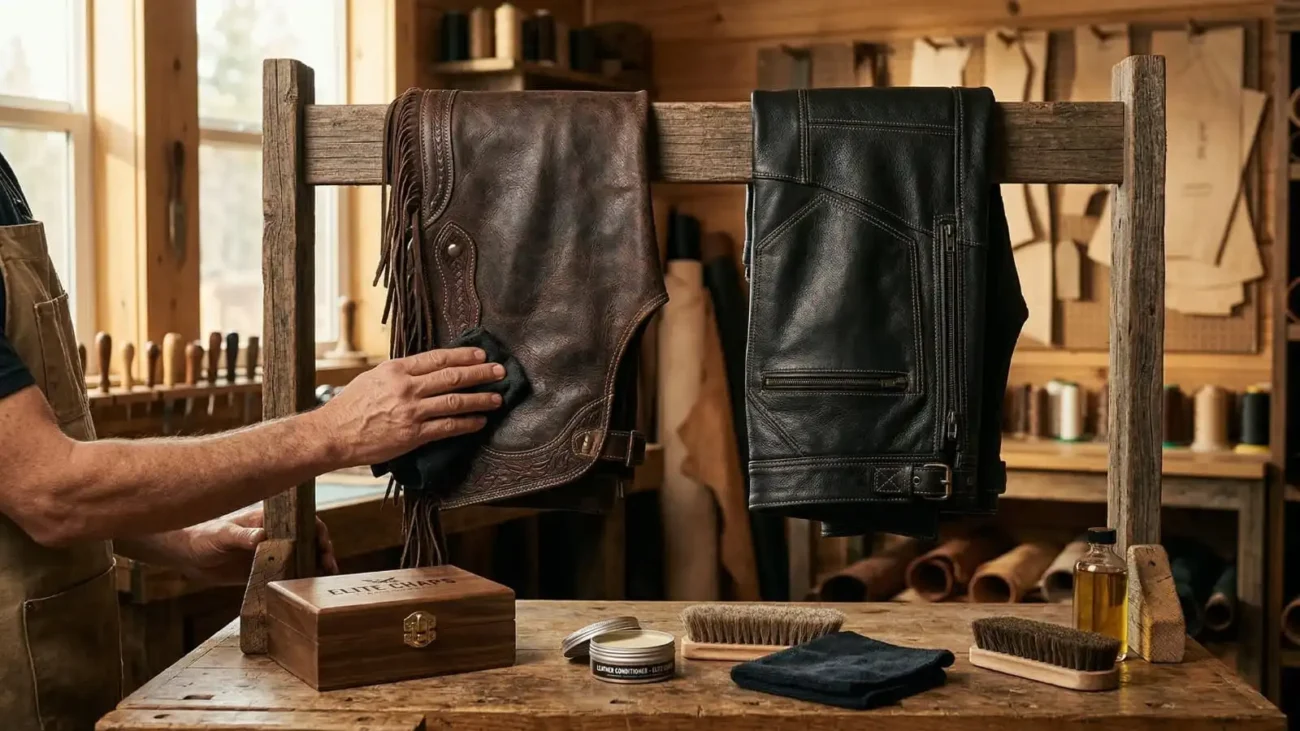 leather chaps cleaning