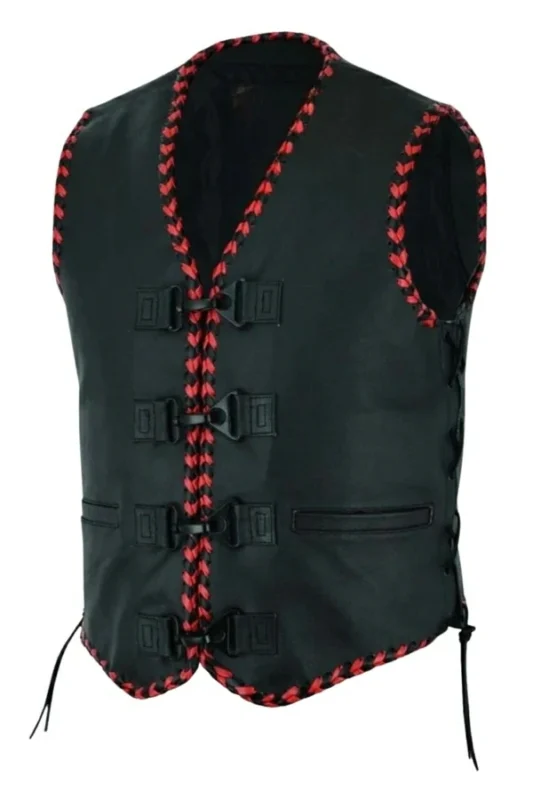 black-leather-vest-with-red-braided-trim-and-buckle-closures
