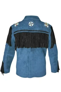 blue-suede-western-jacket-with-tribal-panels-bone-accents-and-fringe-detailing-back-view