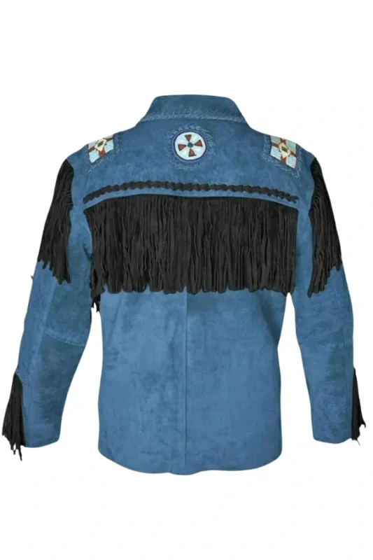 blue-suede-western-jacket-with-tribal-panels-bone-accents-and-fringe-detailing-back-view