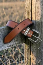 brown-western-leather-belt-with-engraved-buckle-and-decorative-tip