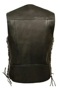 classic-braided-panel-black-leather-vest-with-snap-button-closure-back-view