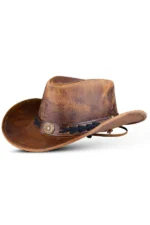 distressed-brown-leather-cowboy-hat-with-concho-band-and-vintage-finish-side-view
