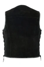 distressed-matte-black-suede-leather-vest-with-strap-hook-closures-back-view