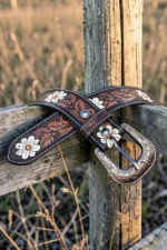 floral-tooled-western-leather-belt-with-daisy-design-and-engraved-buckle