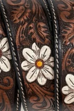 floral-tooled-western-leather-belt-with-daisy-design-and-engraved-buckle-zoom-view