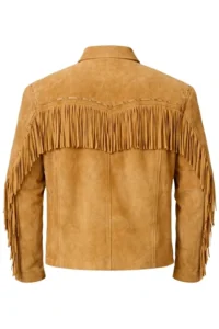 tan-suede-fringe-western-jacket-with-zip-closure-and-chevron-yoke-back-view