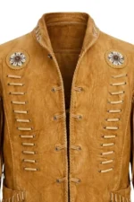 tan-suede-western-jacket-with-lace-up-front-and-tribal-rosette-detailing