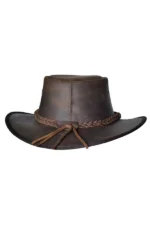 vintage-brown-leather-cowboy-hat-with-braided-band-and-distressed-finish-back-view