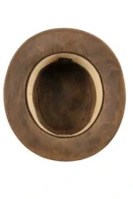 vintage-brown-leather-cowboy-hat-with-braided-band-and-rustic-finish-inner-view