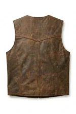 vintage-western-brown-leather-vest-with-snap-button-closure-back-view