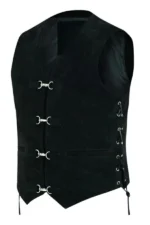 western-black-suede-leather-vest-with-strap-hook-closures
