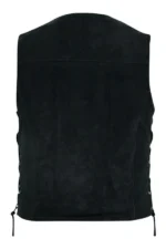 western-black-suede-leather-vest-with-strap-hook-closures-back-view