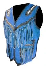 western-blue-suede-leather-vest-with-fringe-and-contrast-trim