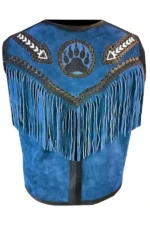 western-blue-suede-leather-vest-with-fringe-and-contrast-trim-back-view