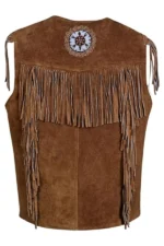 western-brown-suede-leather-vest-with-fringe-beadwork-and-bone-accents-back-view