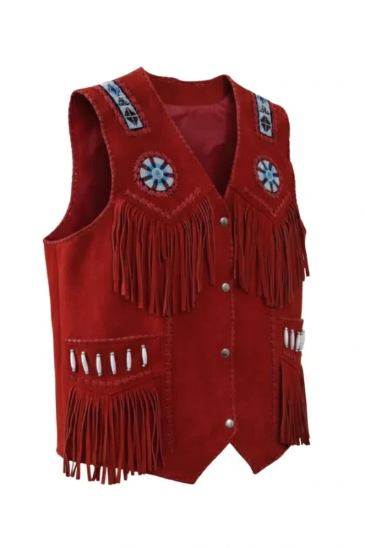 western-red-suede-leather-vest-with-fringe-and-beaded-detailing