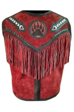 western-red-suede-leather-vest-with-fringe-and-contrast-trim-back-view