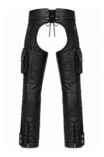 AdventureVent Commander Unisex Leather Motorcycle Chaps Back View