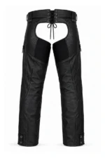 AeroFlex Pro Unisex Vented Leather Motorcycle Chaps Side View
