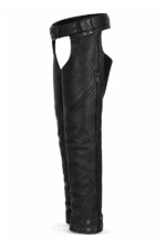 AeroFlex Pro Unisex Vented Leather Motorcycle Chaps Back View