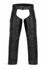 AeroFlex Pro Unisex Vented Leather Motorcycle Chaps