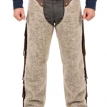 Alpine Cream Woolies Chaps with Leather Fringe
