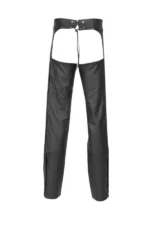 Black Crossline Leather Motorcycle Chaps Back View