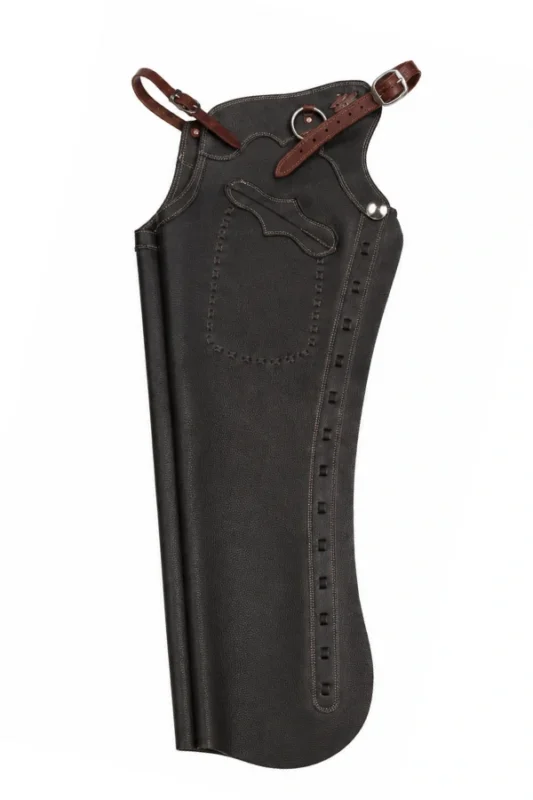 Black Heritage Leather Shotgun Chaps
