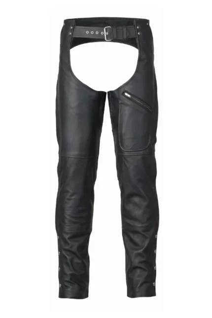 Black Ironhide Leather Motorcycle Chaps
