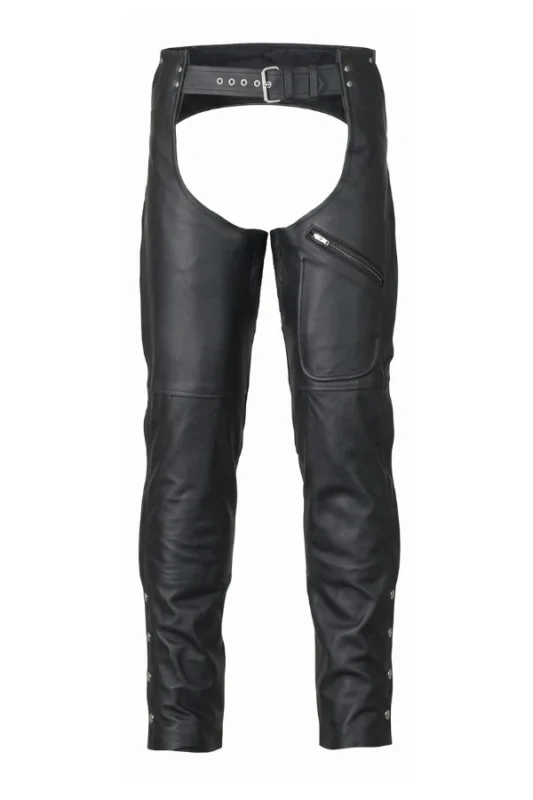 Black Ironhide Leather Motorcycle Chaps