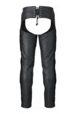 Black Ironhide Leather Motorcycle Chaps Back View
