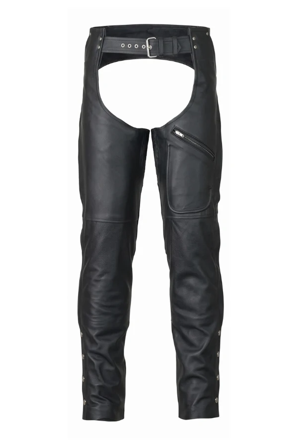 black-ironhide-leather-motorcycle-chaps Black Ironhide Leather Motorcycle Chaps
