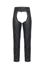 Black Leather Motorcycle Chaps
