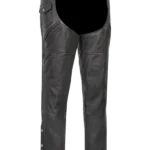 Black Roadwarden Leather Motorcycle Chaps