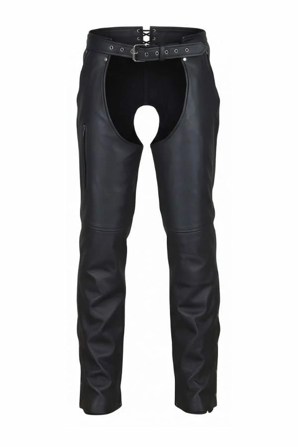 black-winter-leather-chaps black winter leather chaps