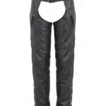 Blackout Edge Women's Black Leather Motorcycle Chaps