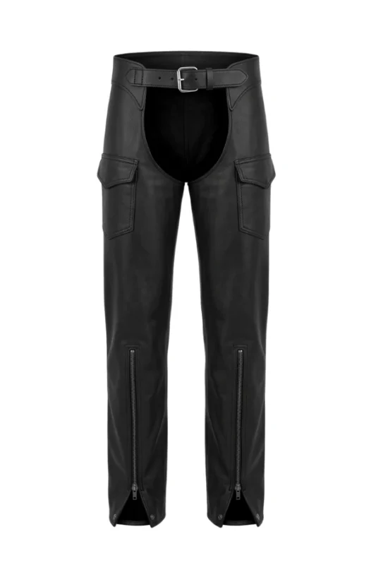 Blackout Ranger Leather Motorcycle Chaps