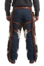 Blackwater Woolies Chaps with Adjustable Leather Straps Back View