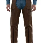 Brown Trailblazer Leather Motorcycle Chaps