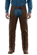 Brown Trailblazer Leather Motorcycle Chaps