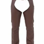 brown winter leather chaps