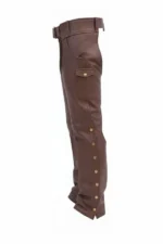brown winter leather chaps side
