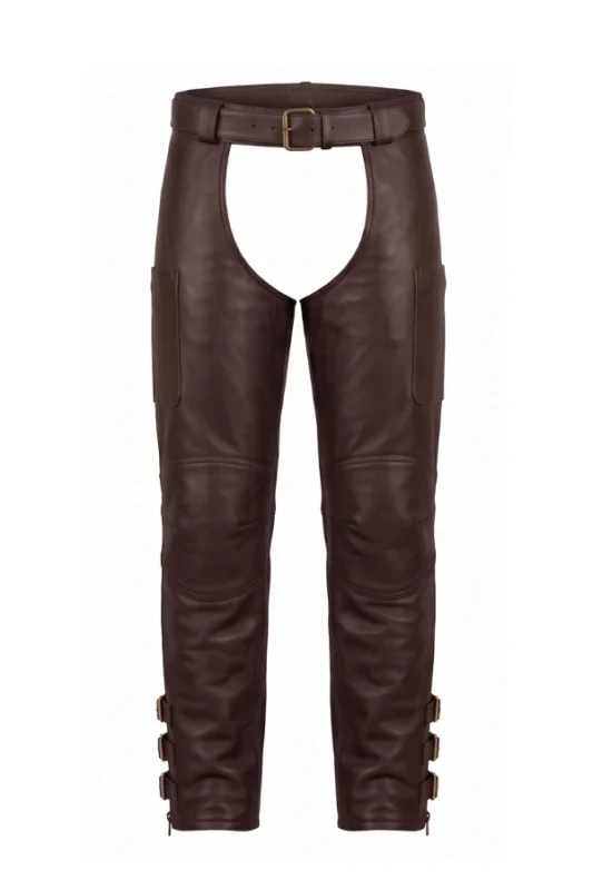 Canyon Guard Big & Tall Touring Leather Motorcycle Chaps