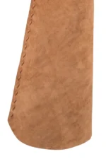 Canyon Tan Western Batwing Chaps with Leather Pocket and Side Lacing Details View