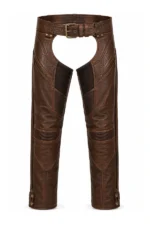 CanyonAir Heritage Unisex Brown Leather Motorcycle Chaps