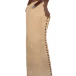 Desert Sand Western Batwing Chaps with Tooled Leather Yoke