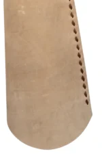 Desert Sand Western Batwing Chaps with Tooled Leather Yoke Details View