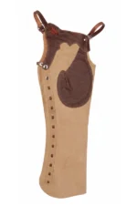 Desert Trail Two-Tone Shotgun Chaps with Tan Suede Leather View