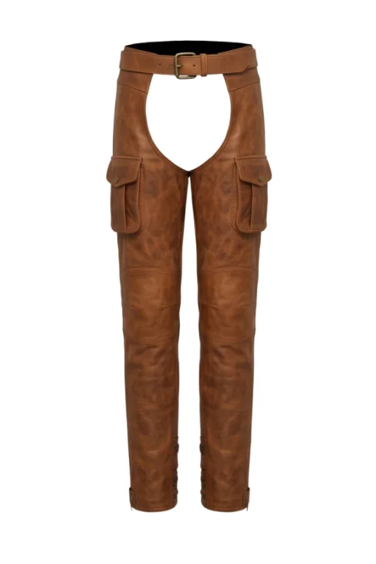 Frontier Cargo Big & Tall Leather Motorcycle Chaps